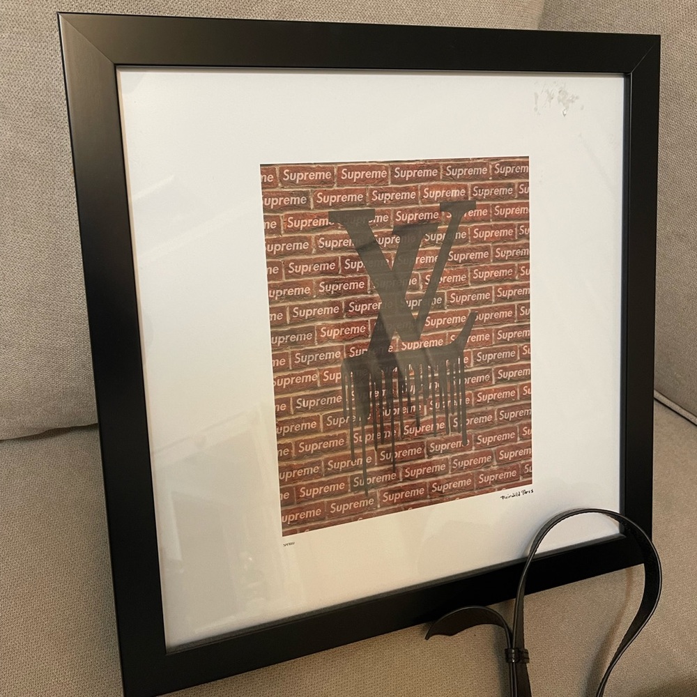 Louis Vuitton x Supreme wall decor